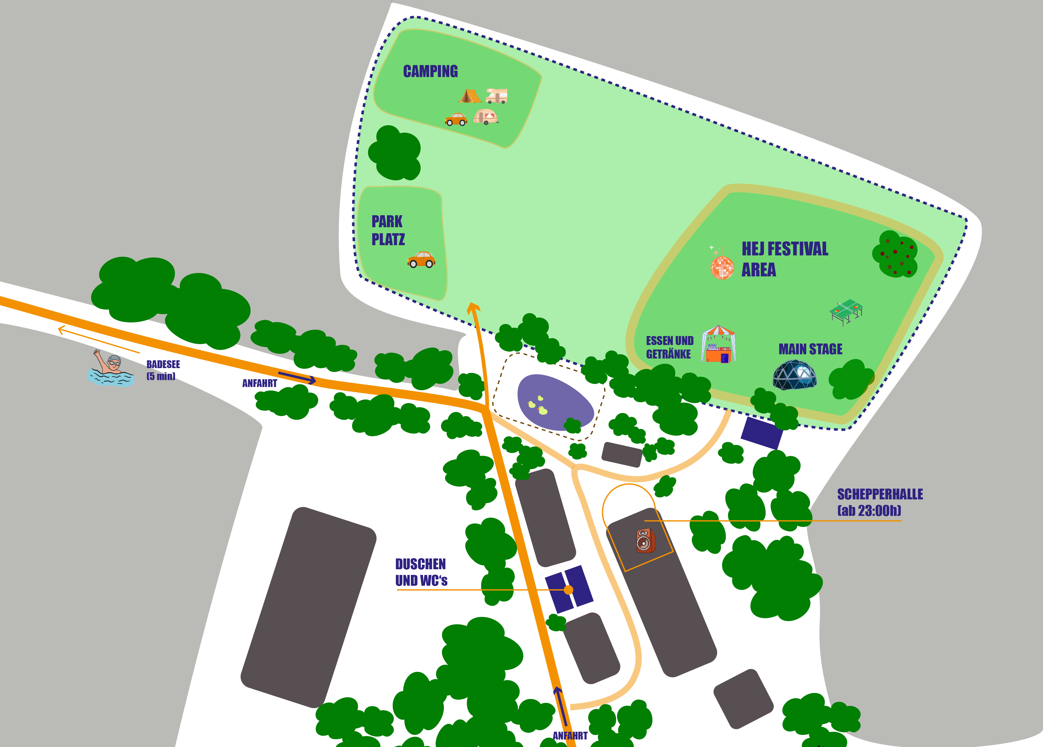 Lageplan hej-festival – Hof Köninck